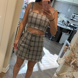 2 piece plaid set